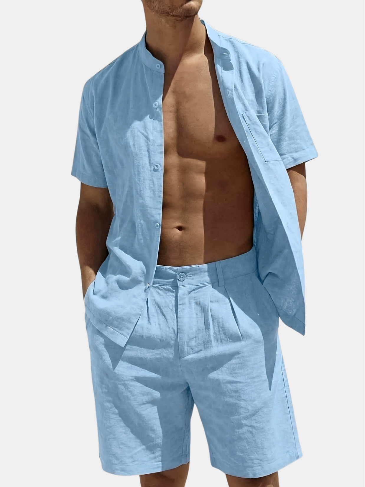 LAURENT MONACO | ENSEMBLE CHEMISE ET SHORT POUR HOMMES