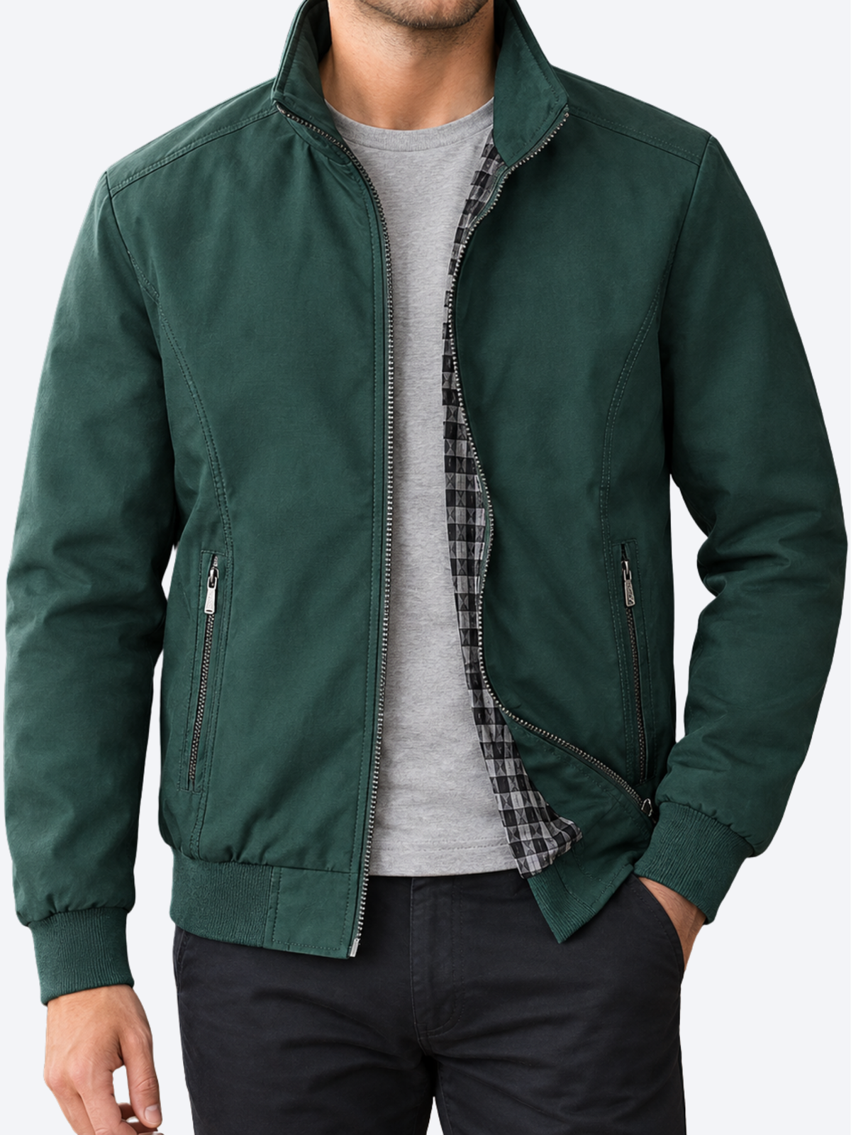 LAURENT MONACO | VESTE À ZIP ET COUTURES COULISSÉES POUR HOMMES
