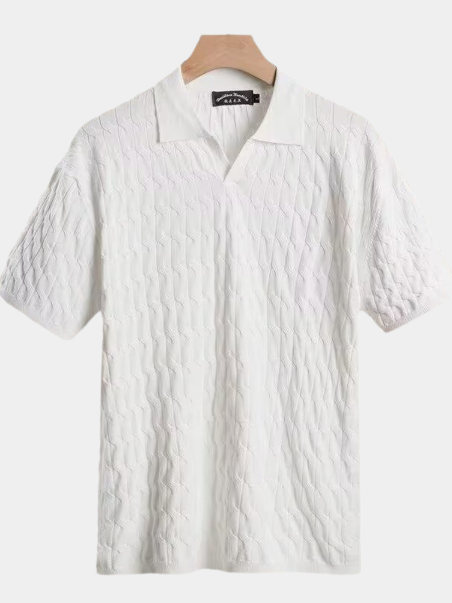 LAURENT MONACO | POLO EN MAILLE PLISSÉE POUR HOMMES