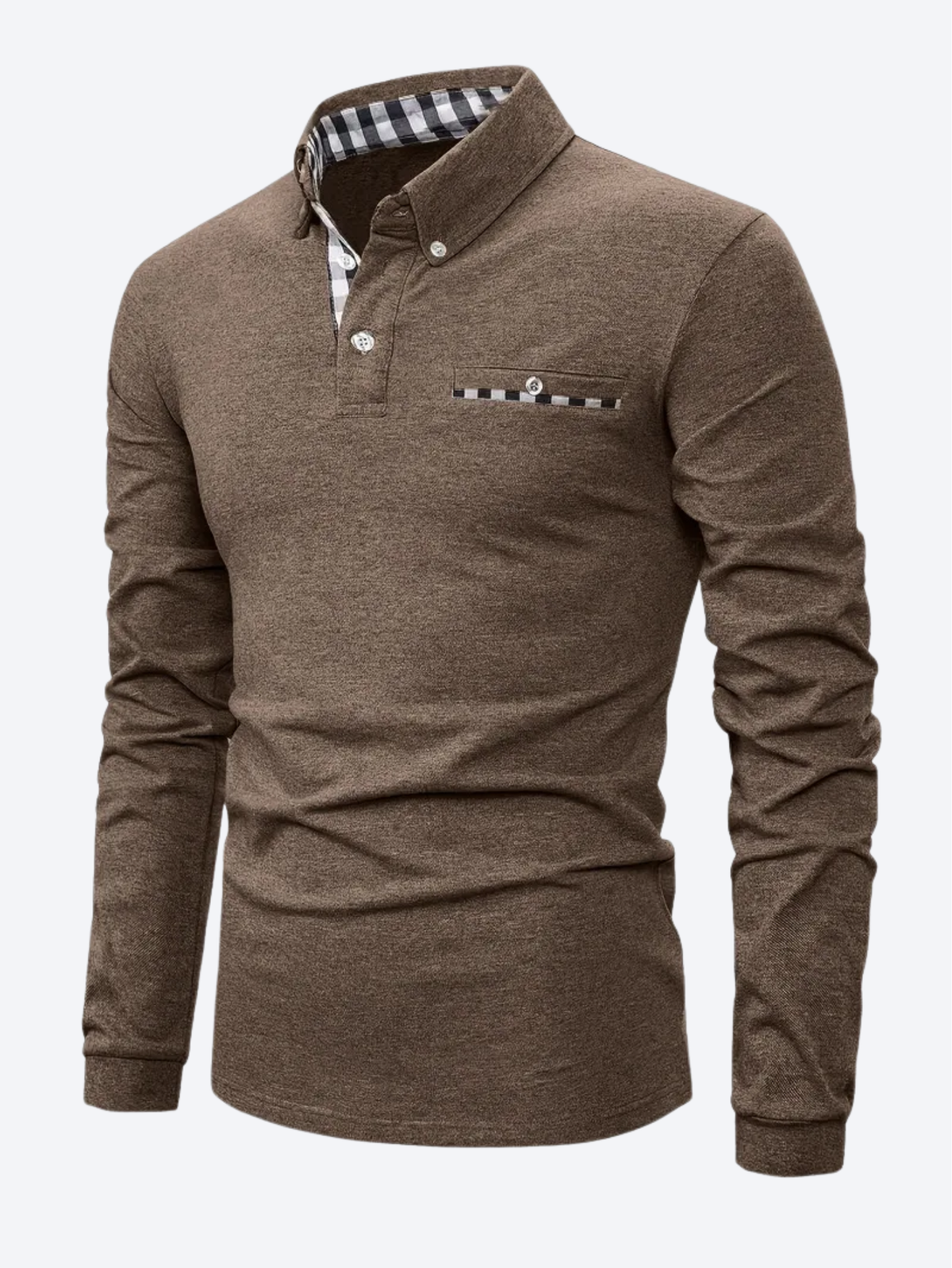 LAURENT MONACO | POLO LONG À MOTIF GÉOMÉTRIQUE POUR HOMMES