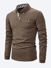 LAURENT MONACO | POLO LONG À MOTIF GÉOMÉTRIQUE POUR HOMMES