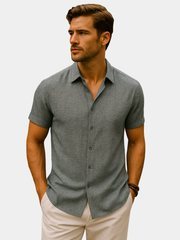 LAURENT MONACO | CHEMISE EN LIN ET COTON POUR HOMMES