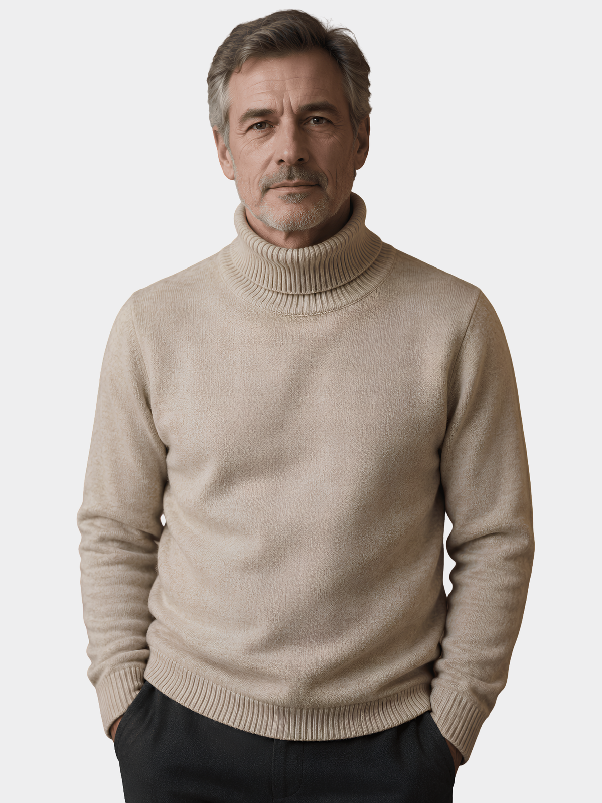 LAURENT MONACO | PULL À COL ROULE COTONNÉ POUR HOMMES