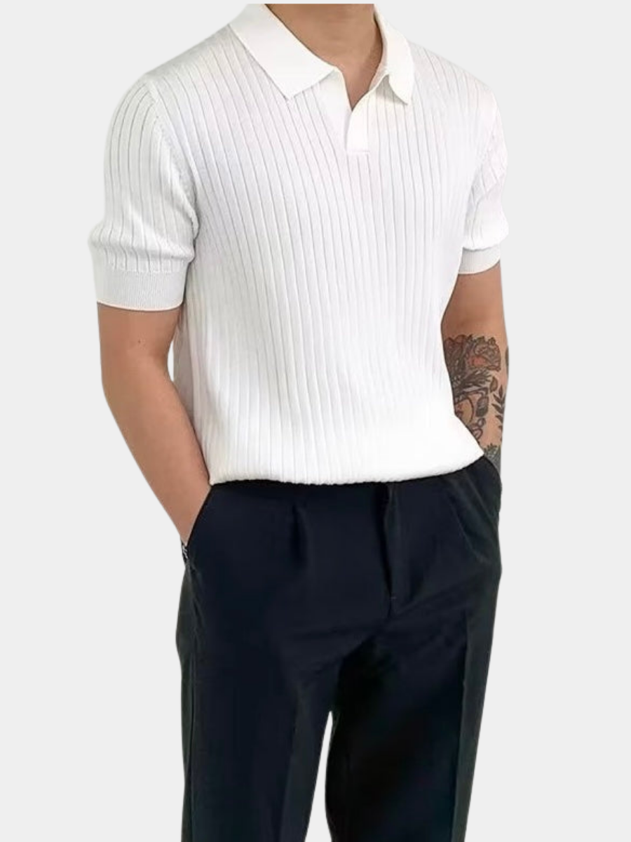 LAURENT MONACO | POLO COULISSÉ TEXTURÉ POUR HOMMES