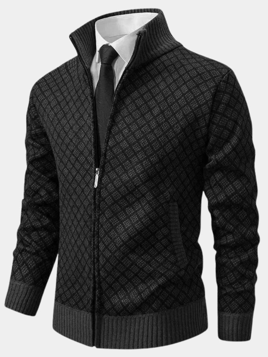 LAURENT MONACO | GILET À ZIP EN TISSU GAUFFRÉ POUR HOMMES