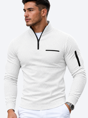 LAURENT MONACO | SWEAT-SHIRT À QUART DE FERMETURE ÉCLAIR POUR HOMMES