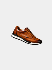 LAURENT MONACO | BASKETS POUR HOMMES EN CUIR DE VACHE TEXTURÉ
