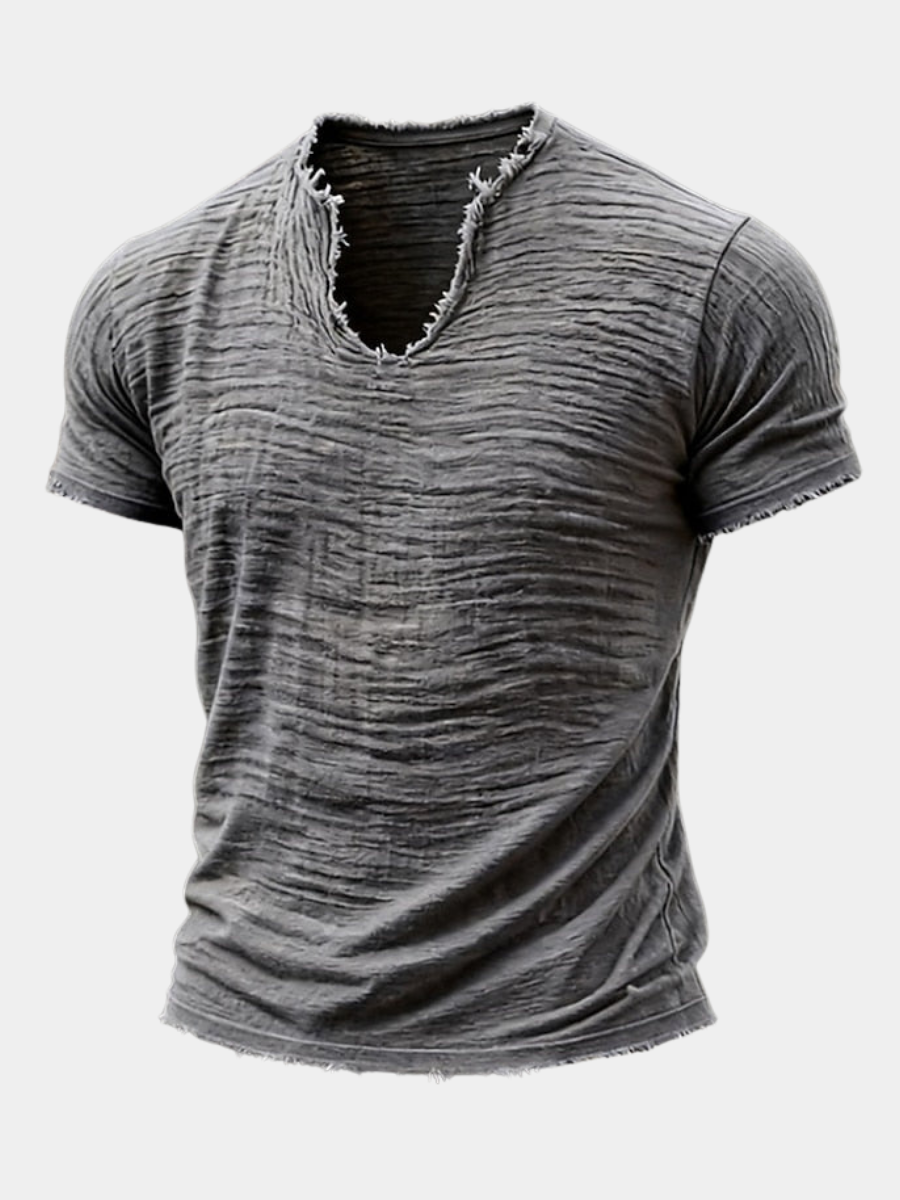 LAURENT MONACO | T-SHIRT VINTAGE À COL EN V POUR HOMMES