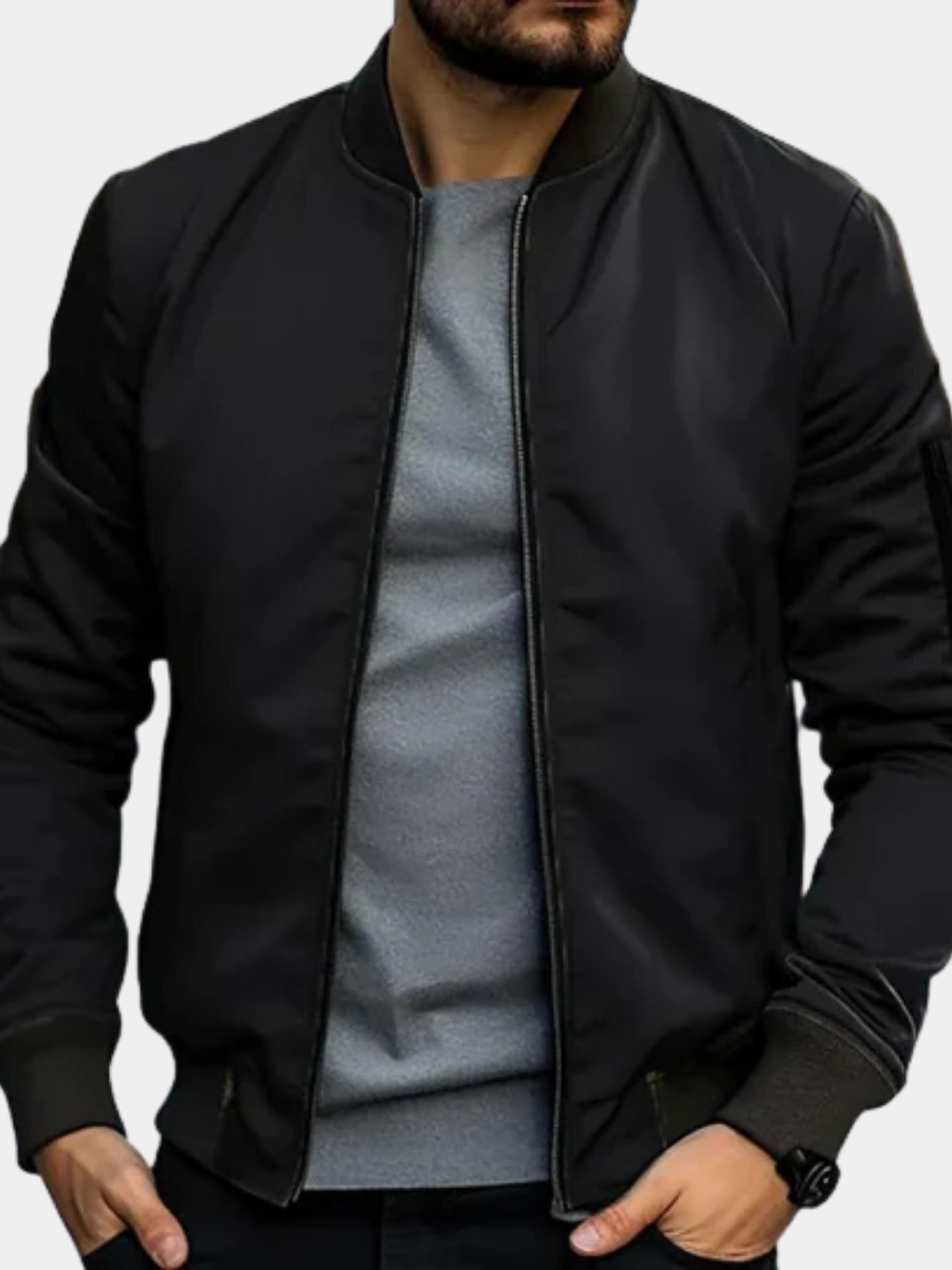 LAURENT MONACO | VESTE À FERMETURE ÉCLAIR STRUCTURÉE POUR HOMMES