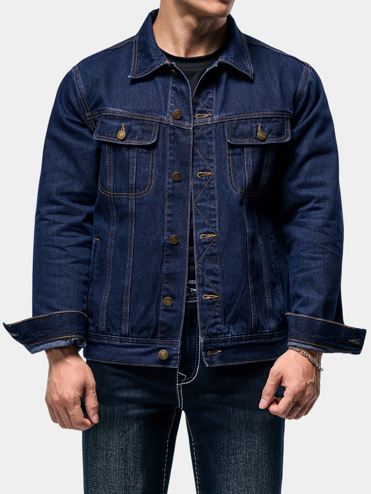 LAURENT MONACO | VESTE DE TRAVAIL EN DENIM POUR HOMMES