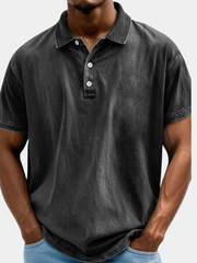 LAURENT MONACO | POLO VINTAGE DÉLAVÉ POUR HOMMES