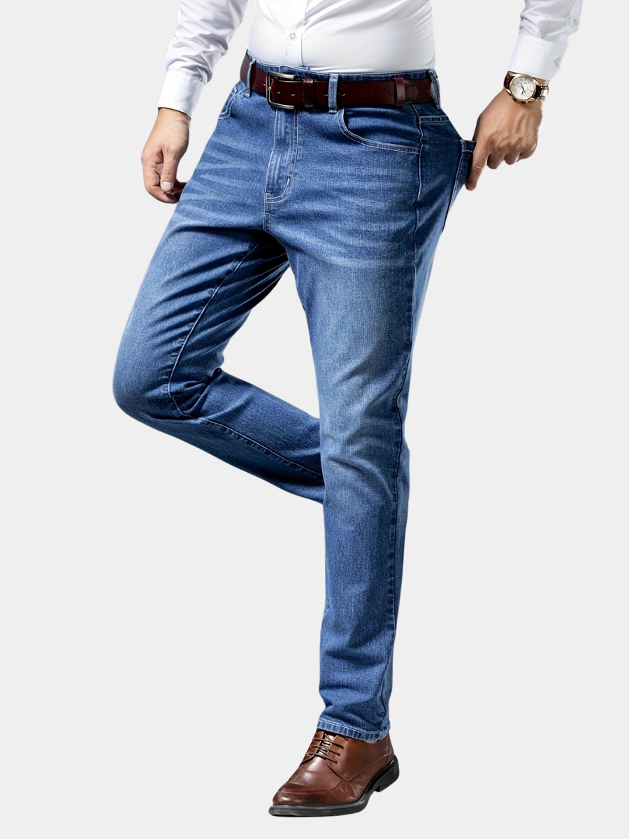 LAURENT MONACO | PANTALON EN DENIM DÉLAVÉ POUR HOMMES