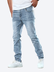 LAURENT MONACO | JEANS EN DENIM DÉLAVÉ POUR HOMMES