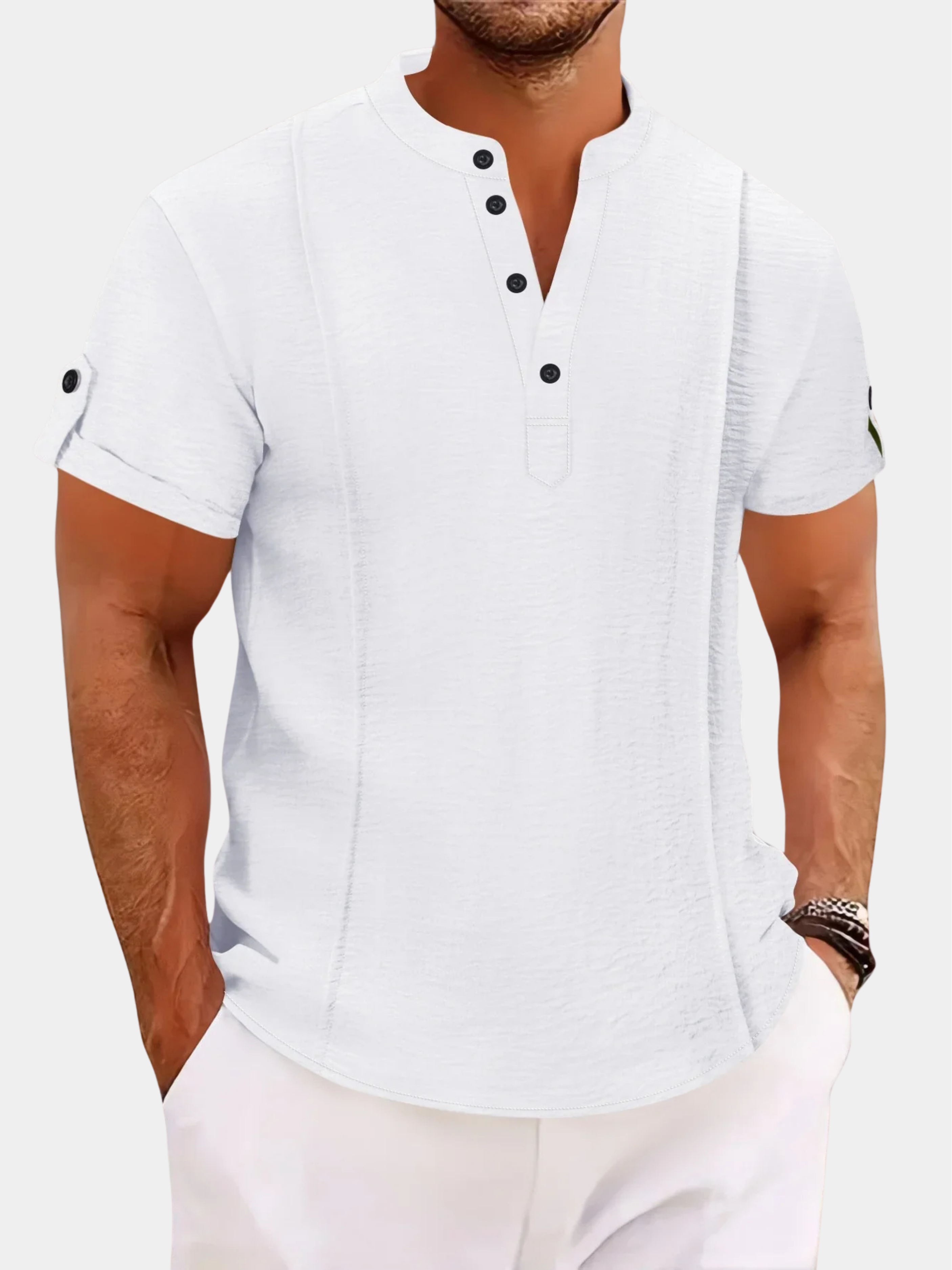 LAURENT MONACO | CHEMISE DE VACANCES CLASSIQUE POUR HOMMES