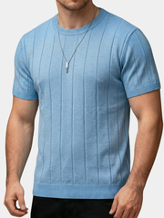 LAURENT MONACO | T-SHIRT À RAYURES ET COTON COTONNÉ POUR HOMMES
