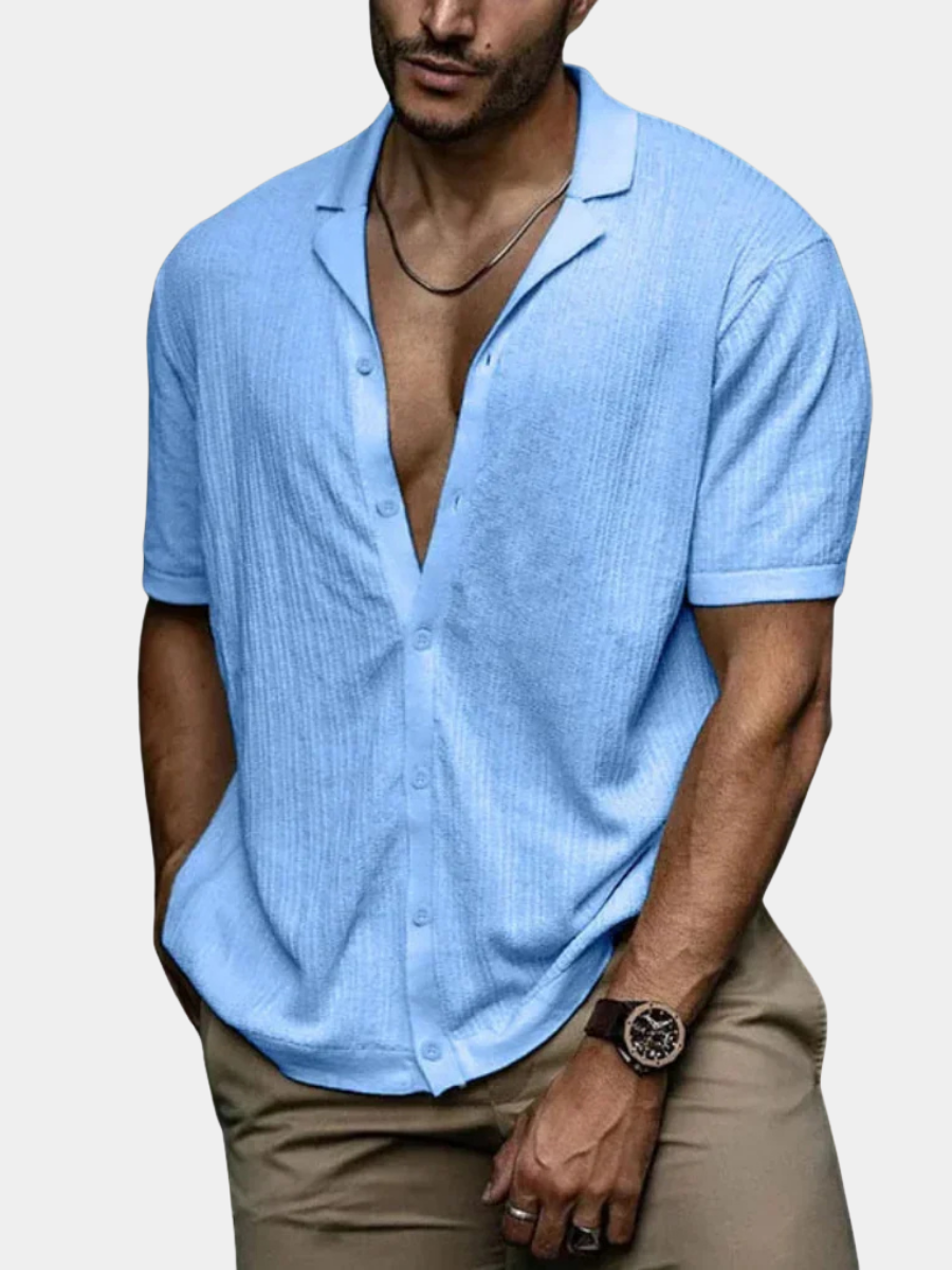 LAURENT MONACO | CHEMISE EN LIN TRICOTÉ POUR HOMMES