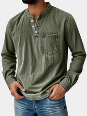 LAURENT MONACO | T-SHIRT TRADITIONNEL À MANCHES LONGUES POUR HOMMES
