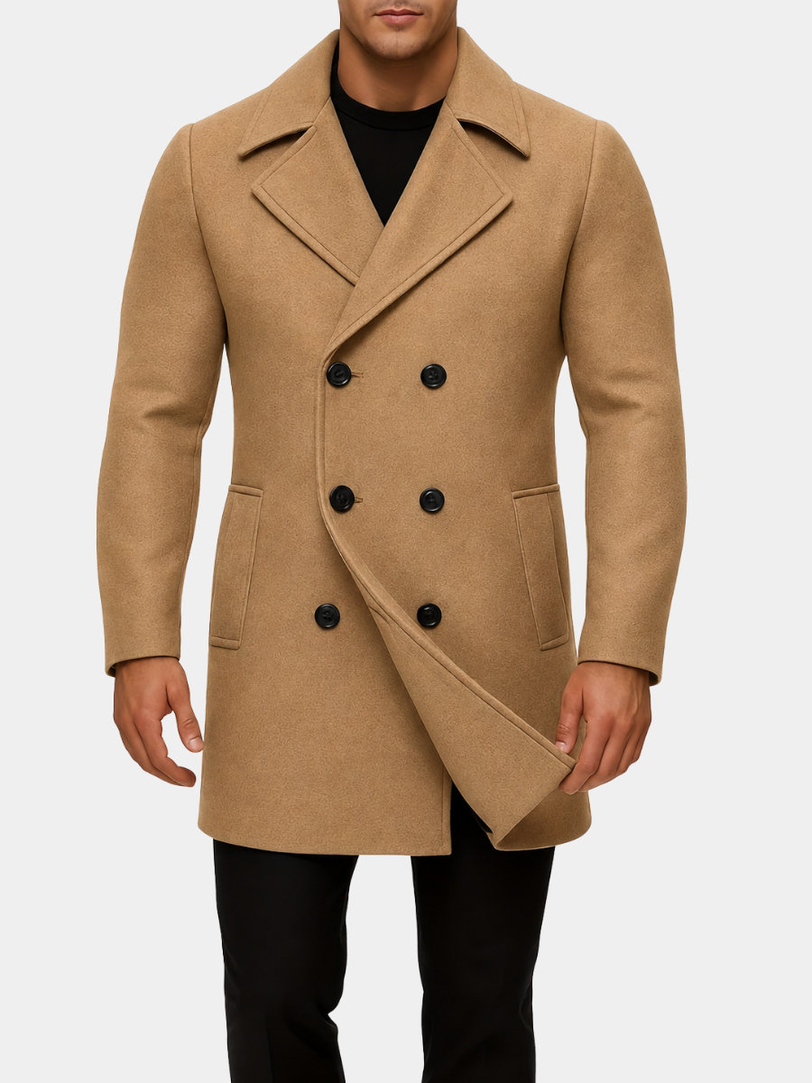 LAURENT MONACO | MANTEAU MIDI À REVERS POUR HOMMES