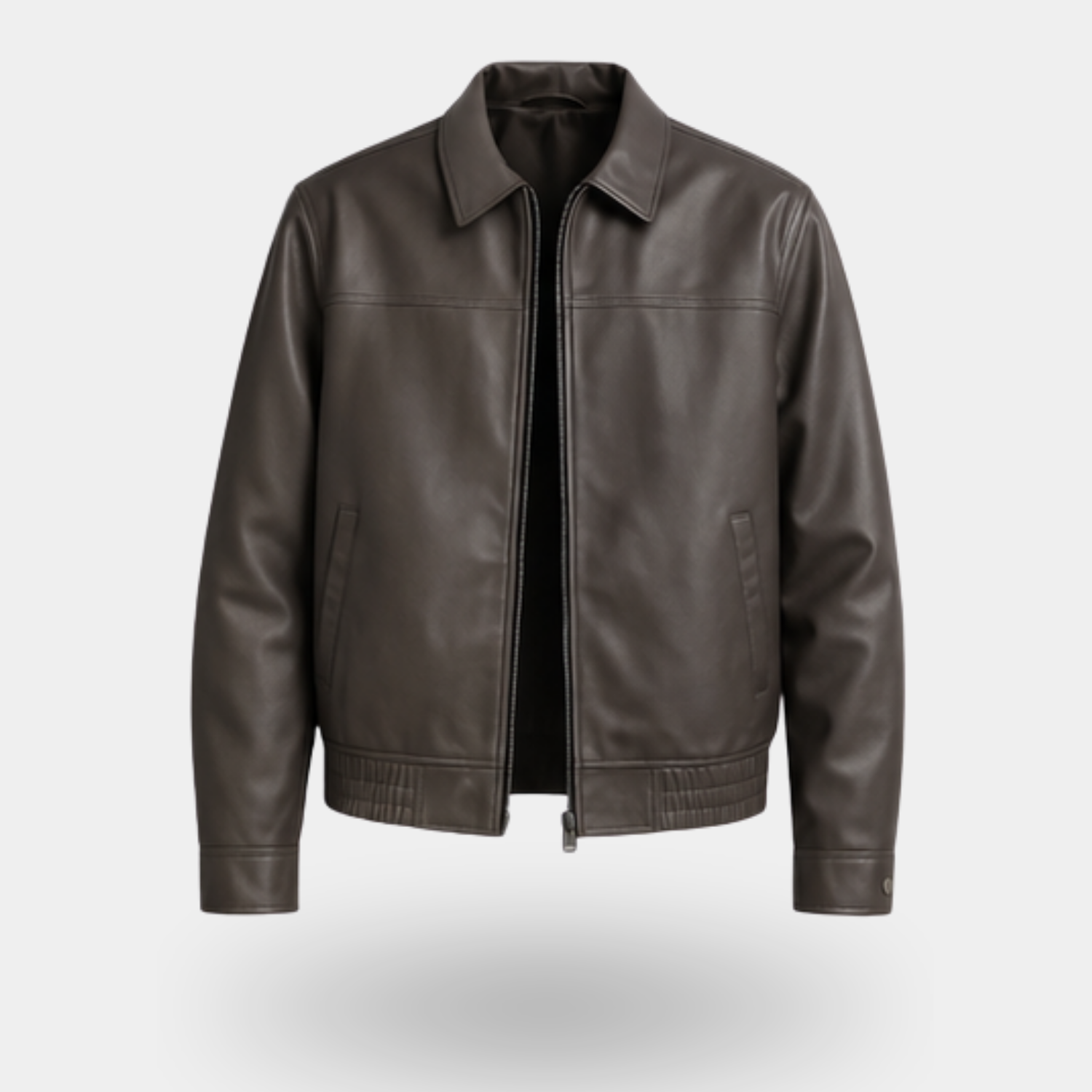 LAURENT MONACO | MANTEAU EN CUIR SYNTHÉTIQUE STRUCTURÉ POUR HOMMES