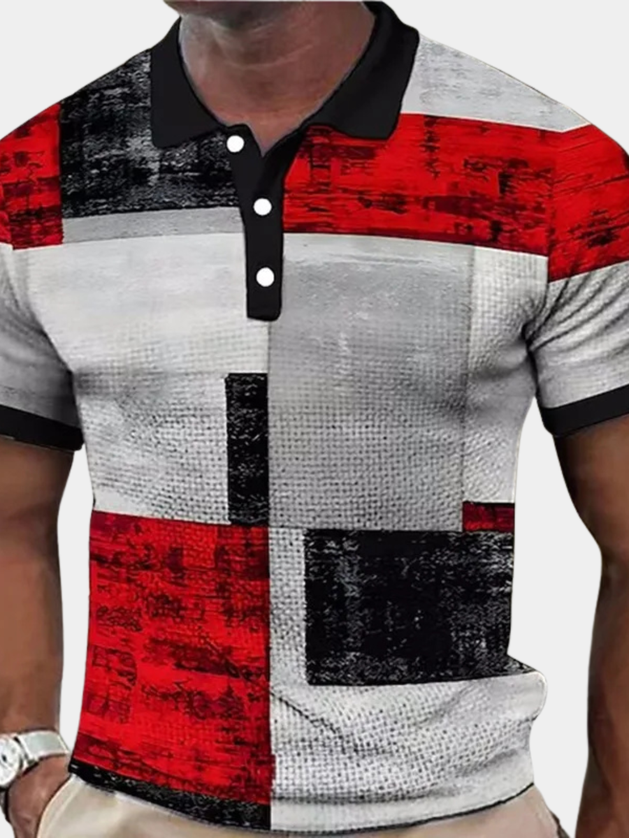 LAURENT MONACO | POLO À CARREAUX COLORÉS POUR HOMMES