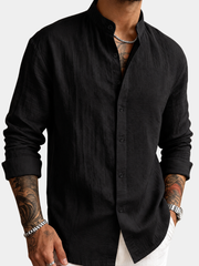 LAURENT MONACO | CHEMISE HENLEY EN LIN POUR HOMMES