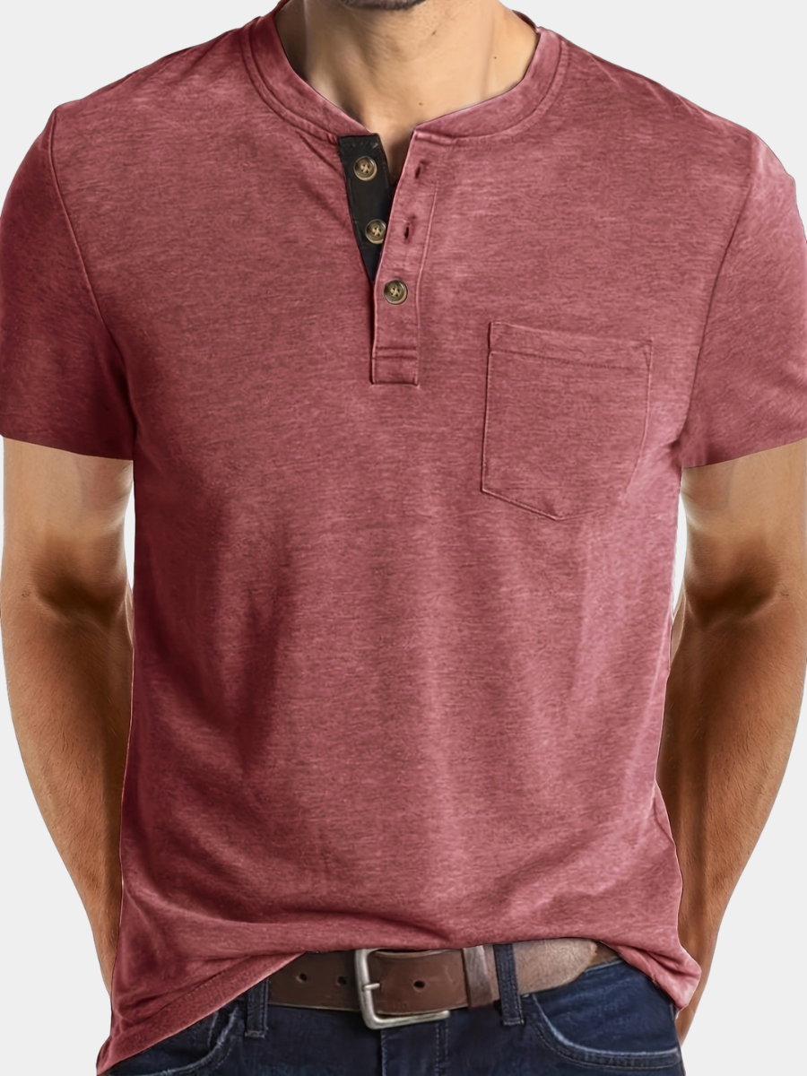 LAURENT MONACO | T SHIRT HENLEY POUR HOMME