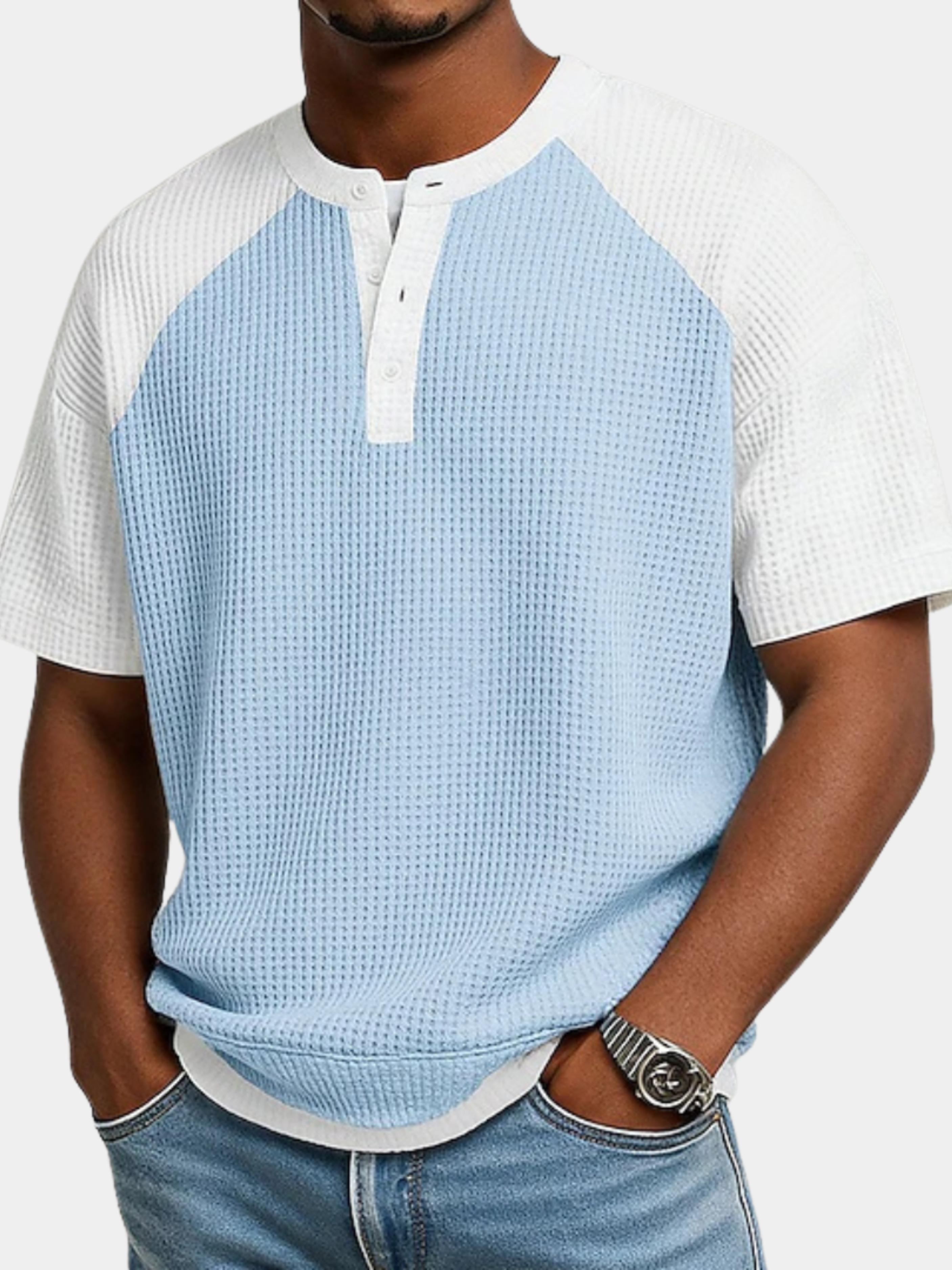 LAURENT MONACO | POLO EN MAILLE GAUZÉE POUR HOMMES