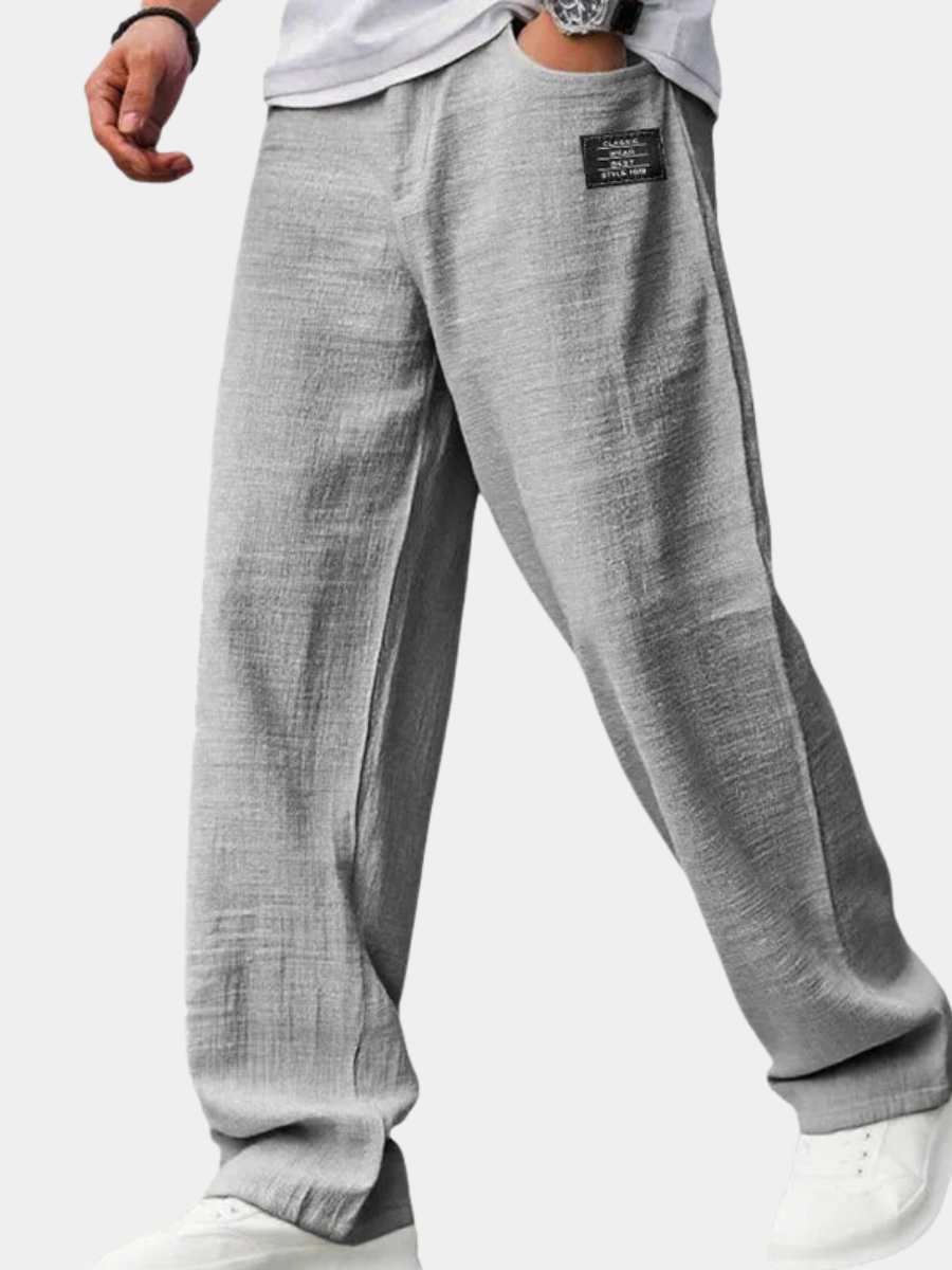LAURENT MONACO | PANTALON EN MÉLANGE DE LIN POUR HOMMES