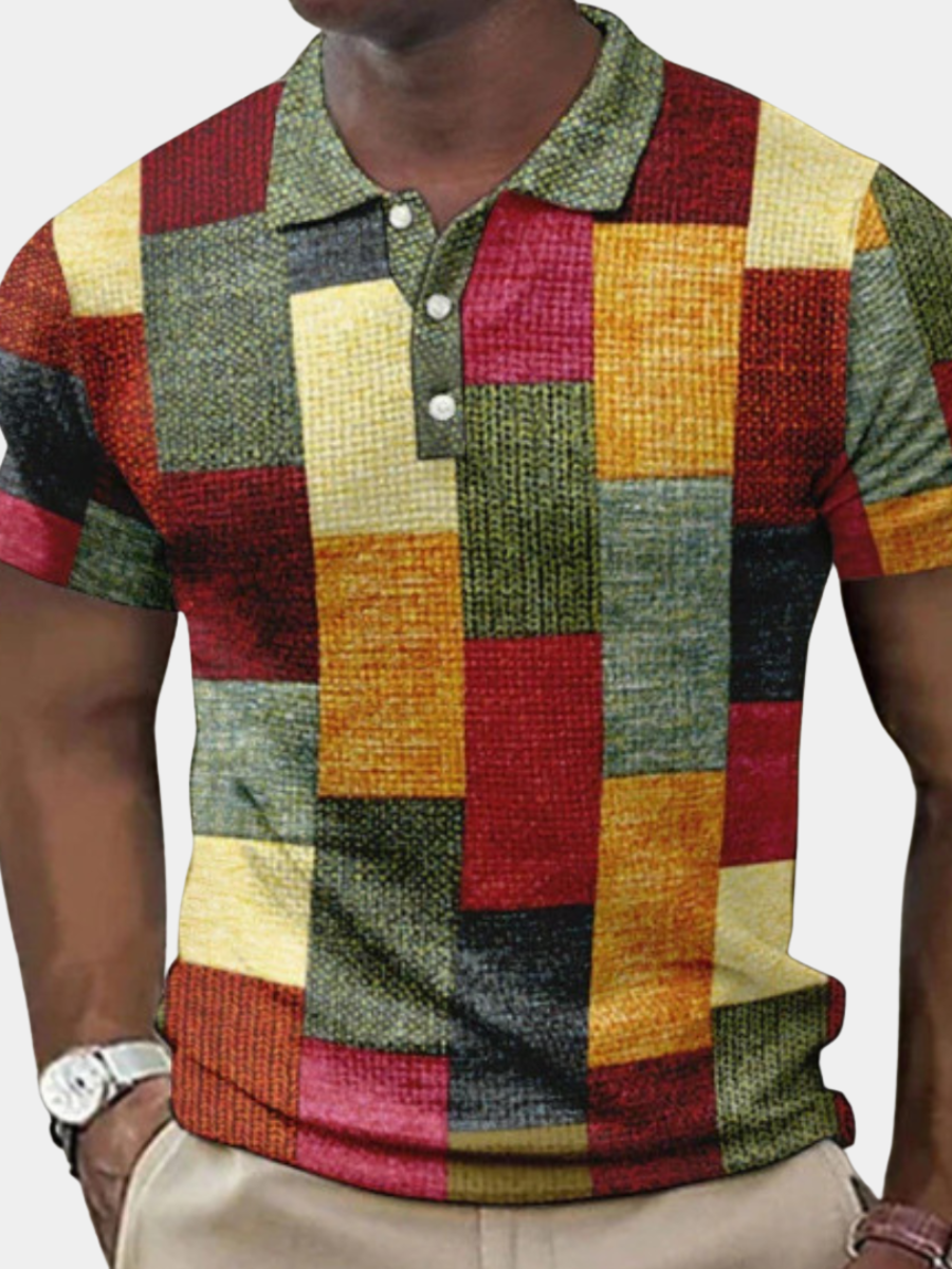 LAURENT MONACO | POLO EN PATCHWORK POUR HOMMES