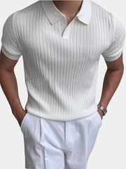 LAURENT MONACO | CHEMISE D'ÉTÉ EN MAILLE TEXTURÉE POUR HOMMES