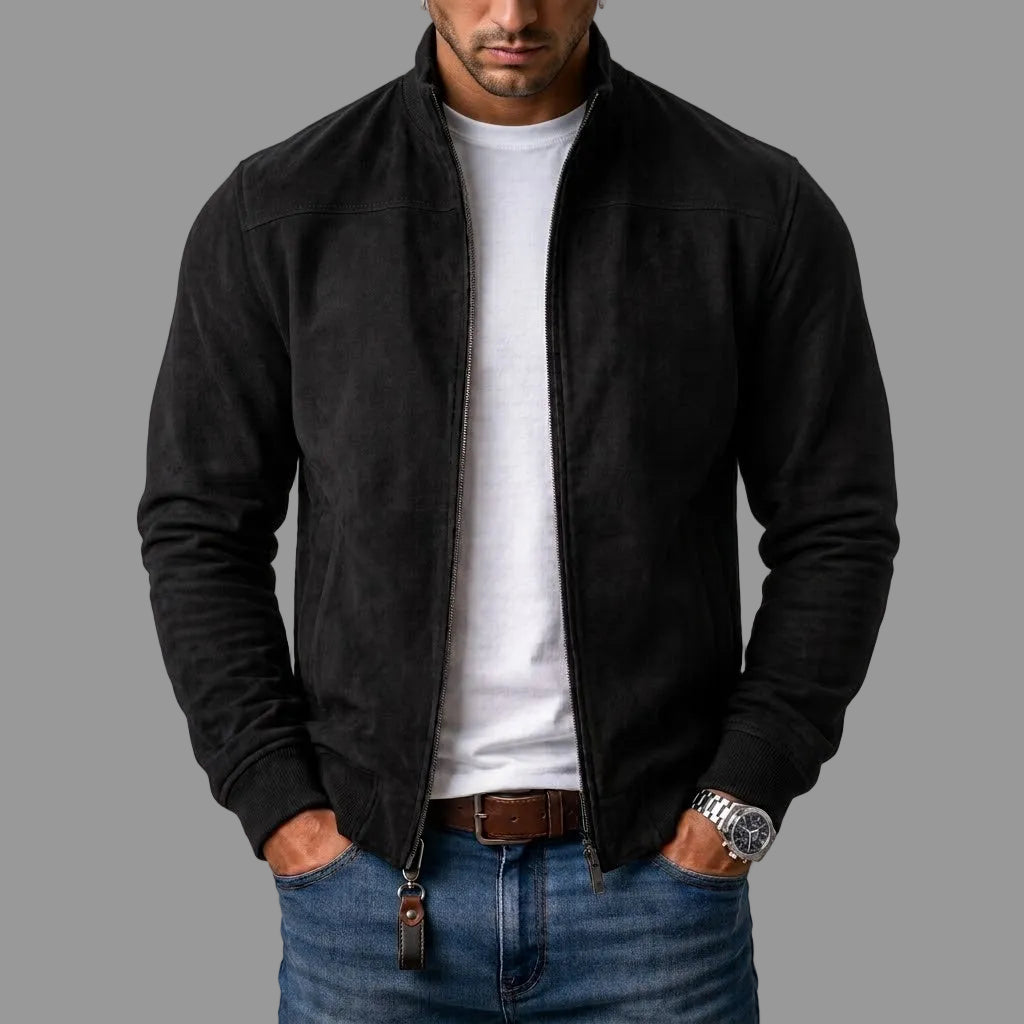 LAURENT MONACO | BLOUSON BOMBER EN DAIM POUR HOMMES