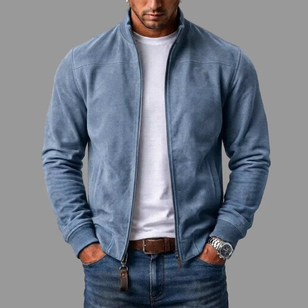 LAURENT MONACO | BLOUSON BOMBER EN DAIM POUR HOMMES