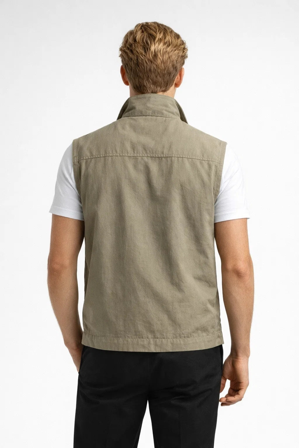 LAURENT MONACO | GILET UTILITAIRE À FERMETURE ÉCLAIR POUR HOMMES