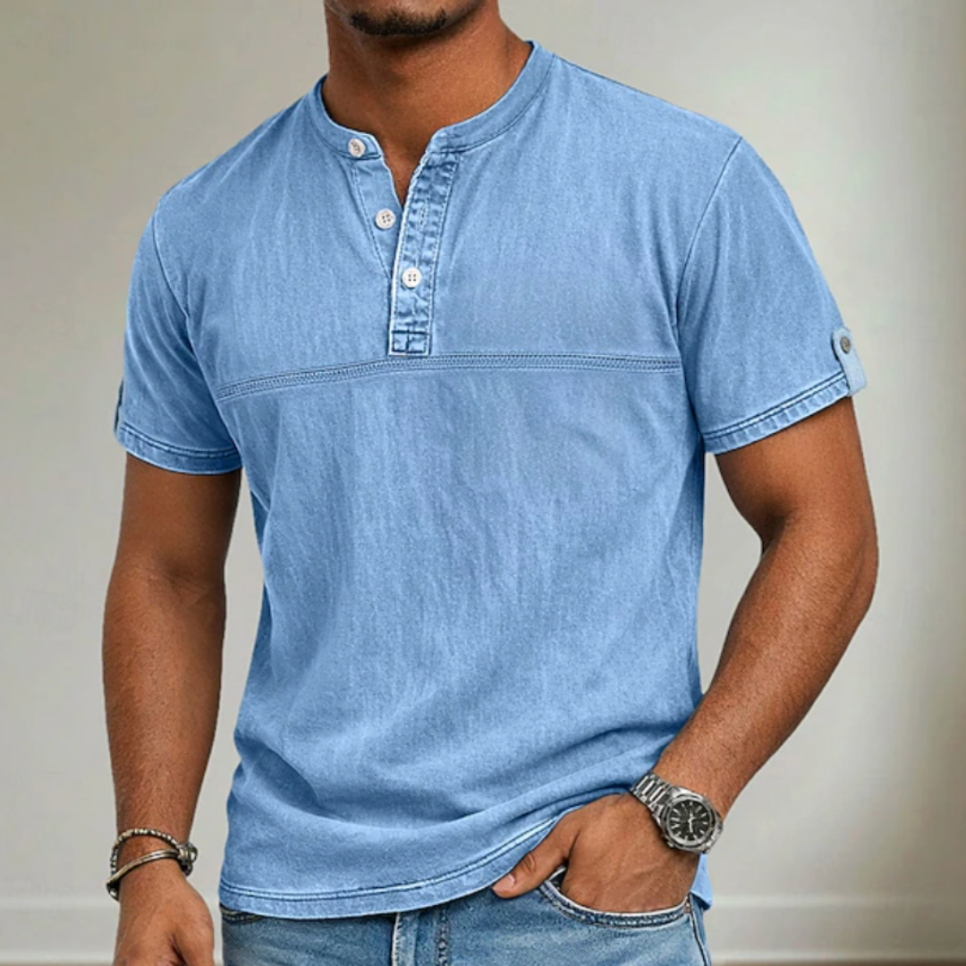 LAURENT MONACO | CHEMISE À COL MAO POUR HOMME