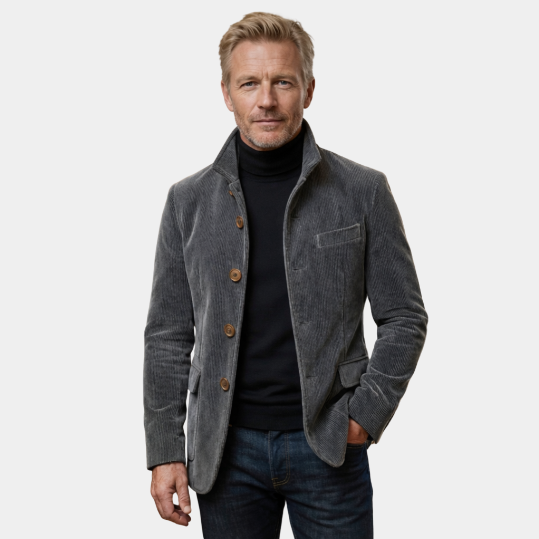 LAURENT MONACO | VESTE CLASSIQUE EN VELOURS CÔTELÉ POUR HOMME