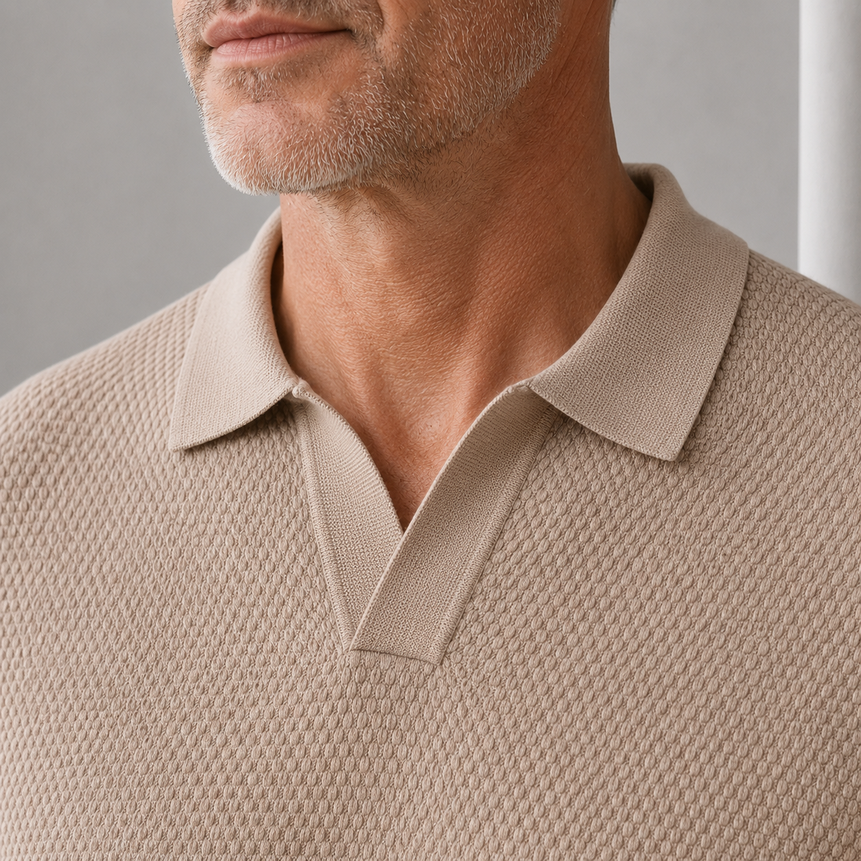 LAURENT MONACO | POLO À TEXTURE TISSÉE POUR HOMMES