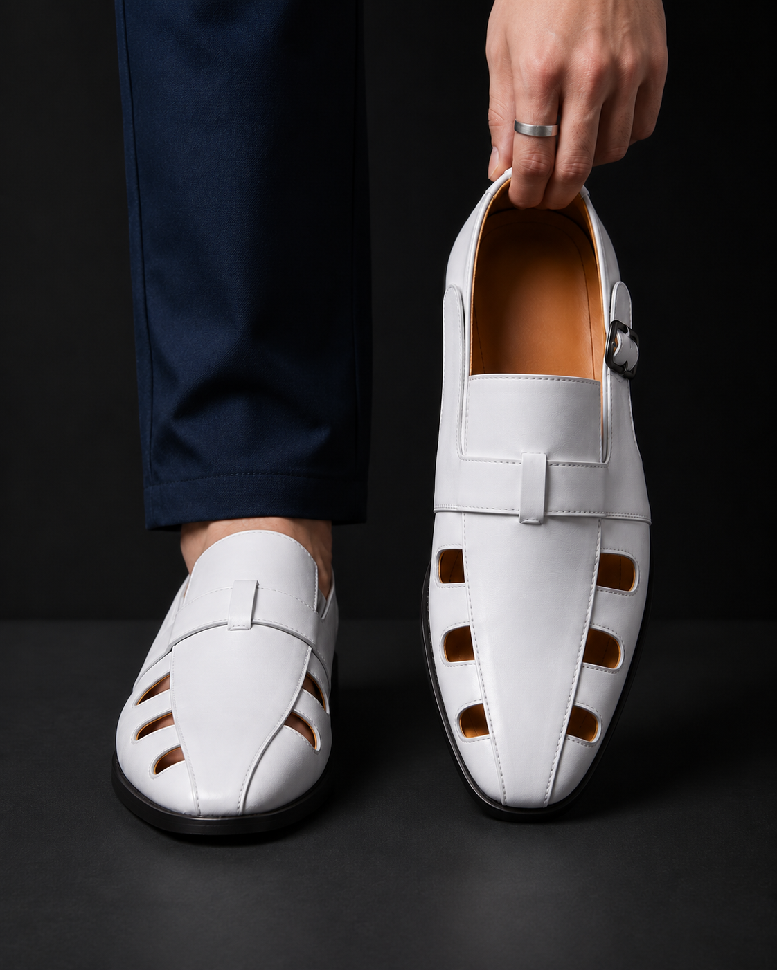 LAURENT MONACO | MOCASSINS À BOUCLES POUR HOMMES