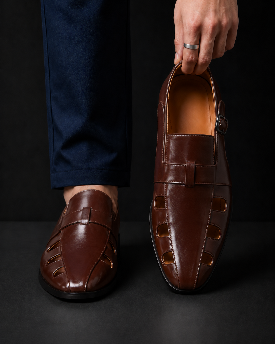 LAURENT MONACO | MOCASSINS À BOUCLES POUR HOMMES