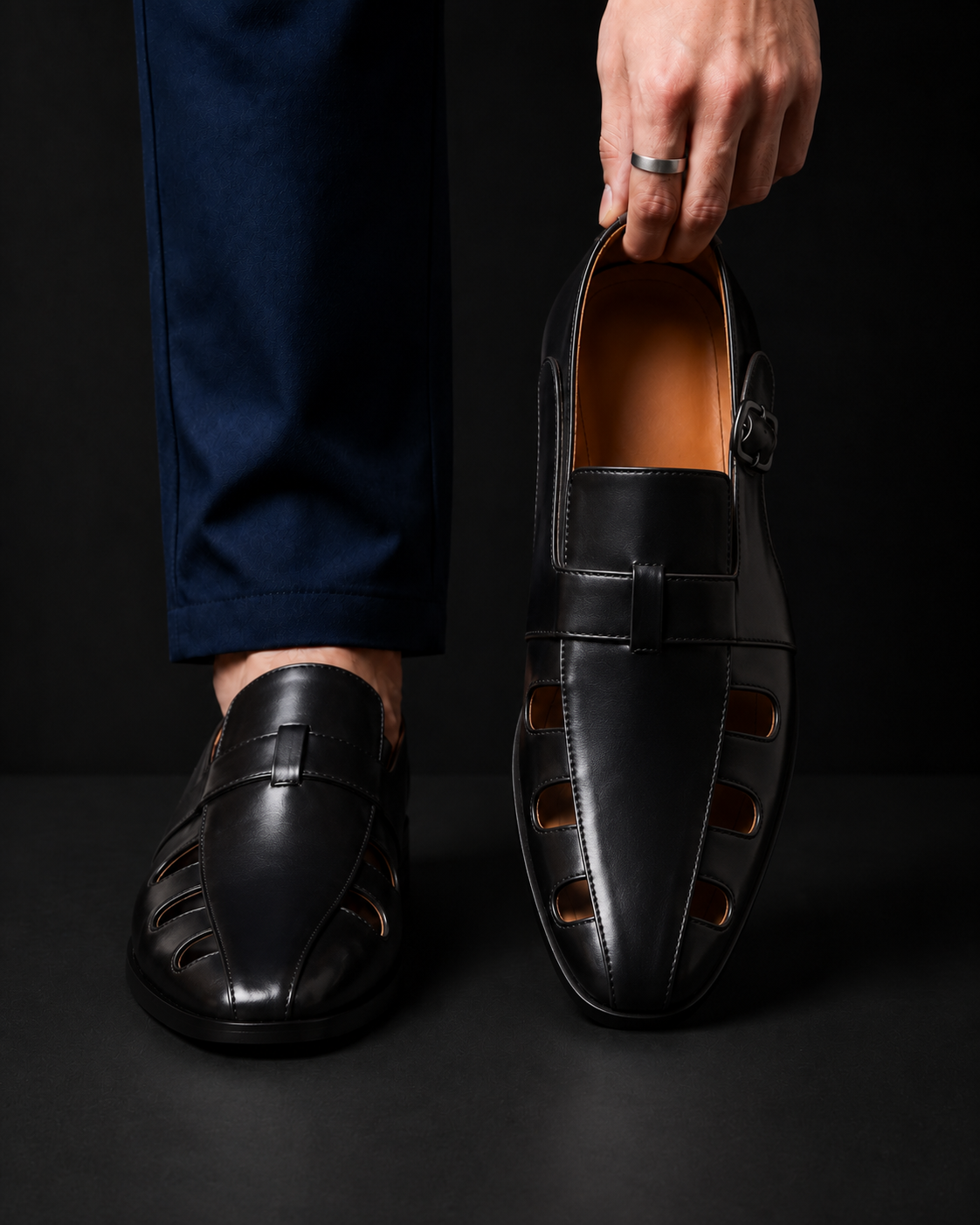 LAURENT MONACO | MOCASSINS À BOUCLES POUR HOMMES
