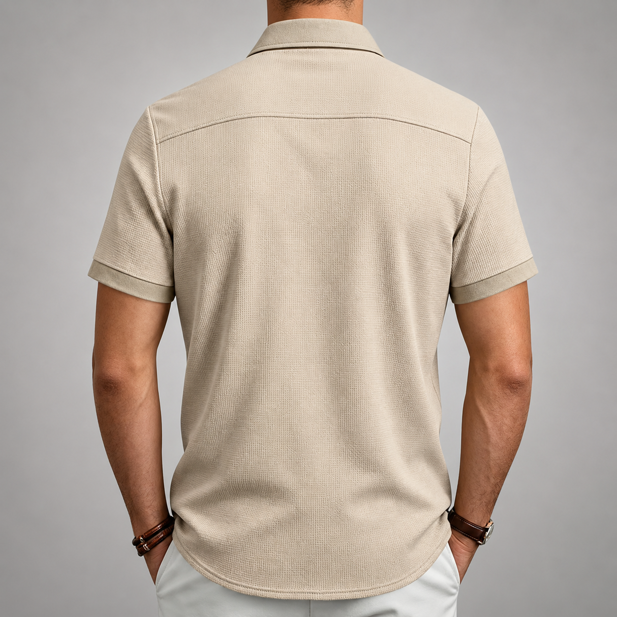 LAURENT MONACO | CHEMISE À BOUTONS TEXTURÉE POUR HOMMES