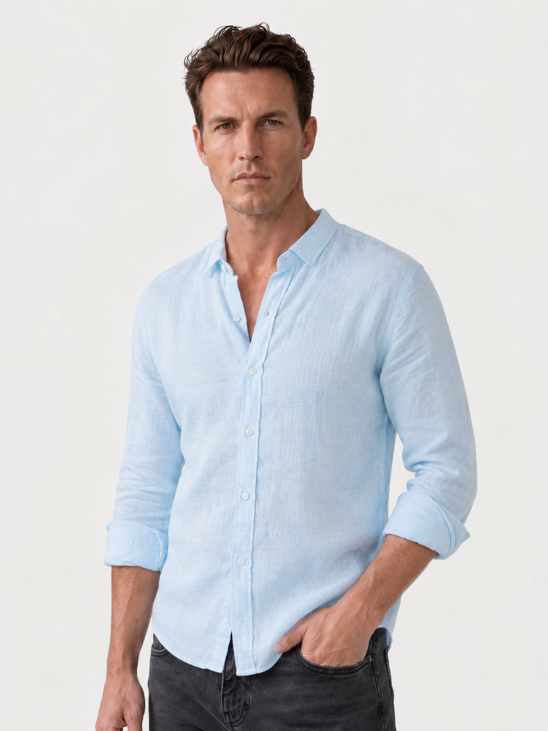 LAURENT MONACO | CHEMISE EN LIN DE PLAGE POUR HOMMES