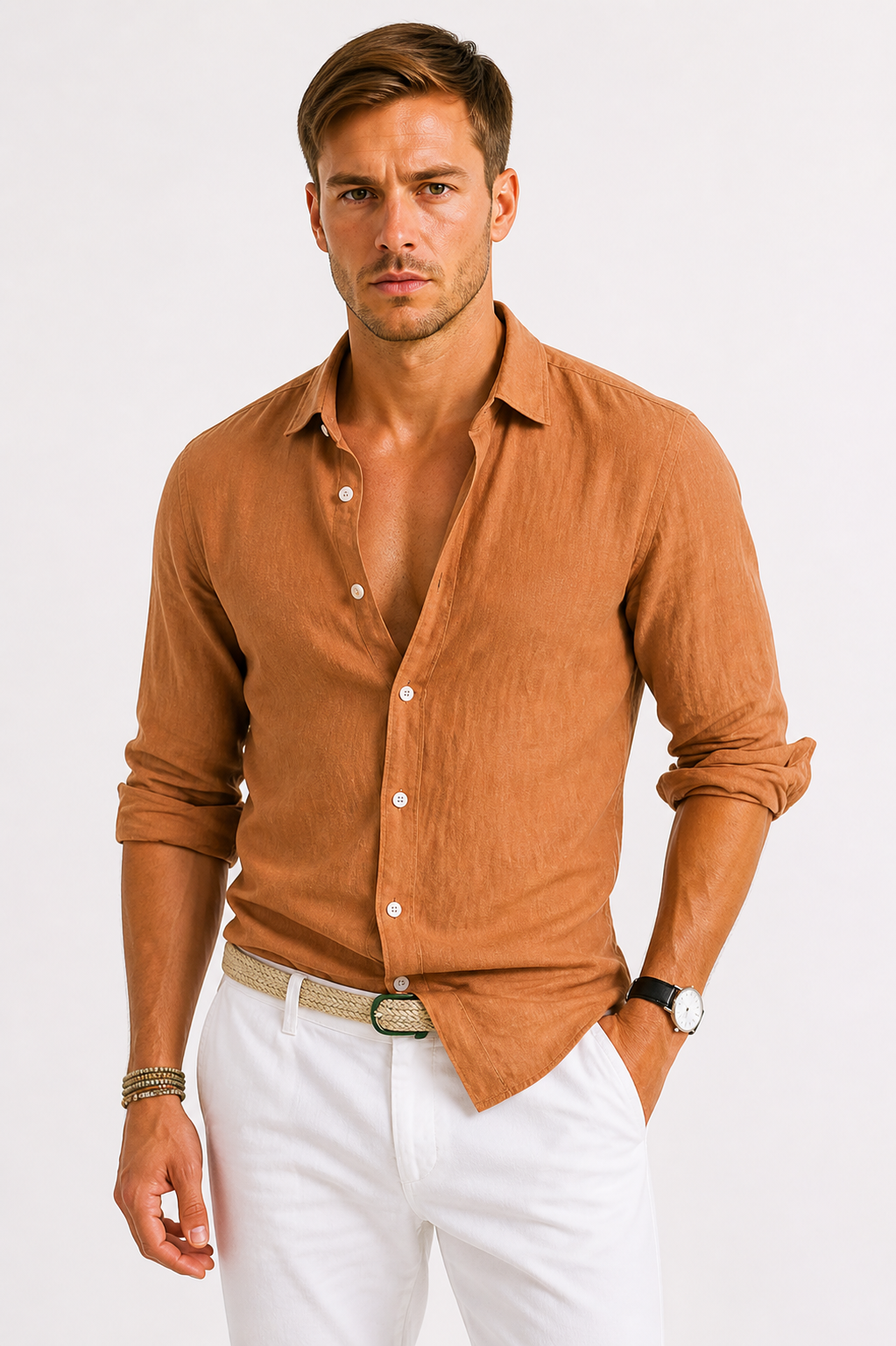 LAURENT MONACO | CHEMISE D'ÉTÉ EMBLÉMATIQUE POUR HOMMES