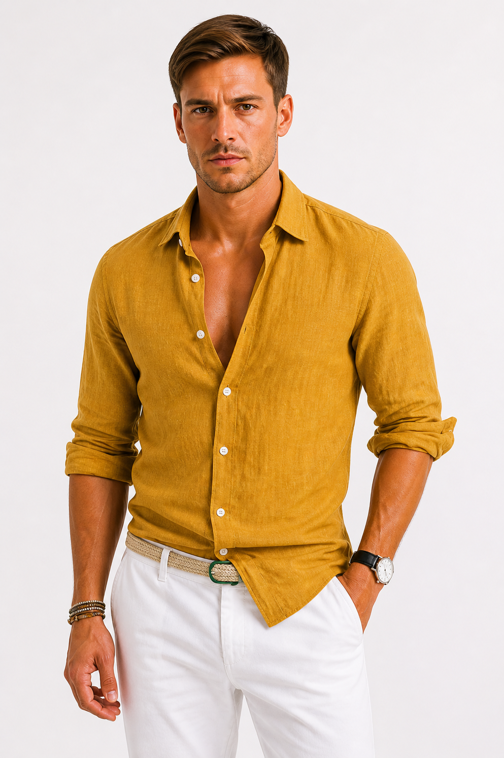 LAURENT MONACO | CHEMISE D'ÉTÉ EMBLÉMATIQUE POUR HOMMES