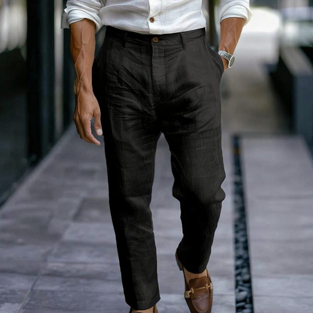 LAURENT MONACO | PANTALONS D'ÉTÉ CLASSIQUES POUR HOMMES