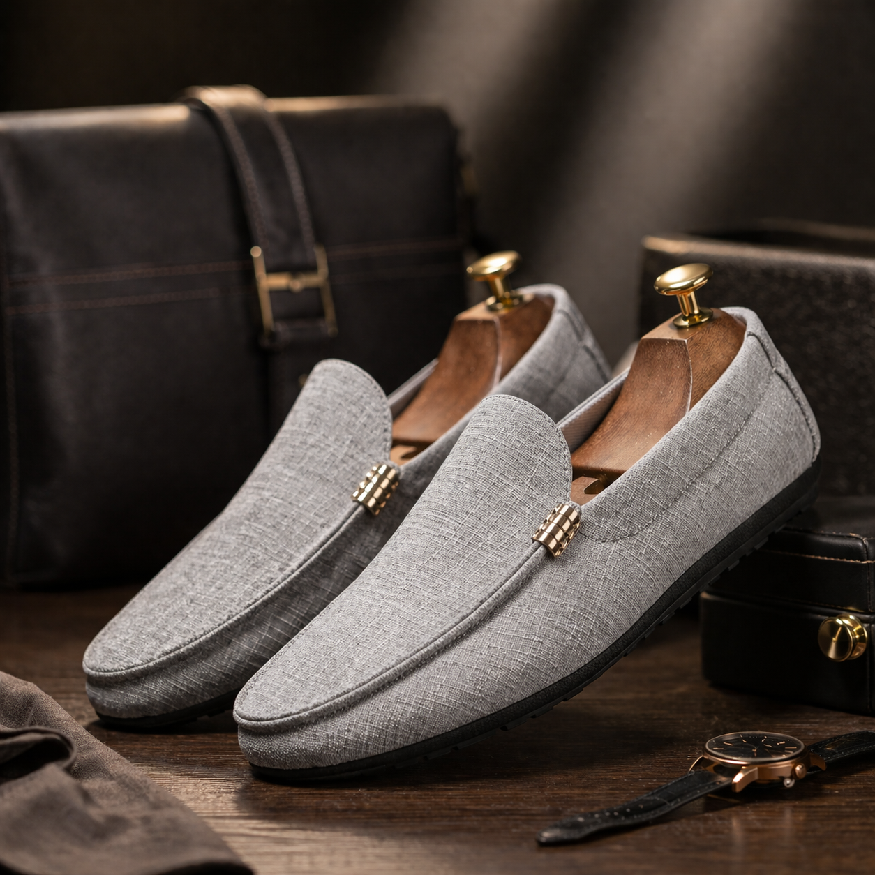 LAURENT MONACO | LOAFERS EN TOILE POUR HOMMES