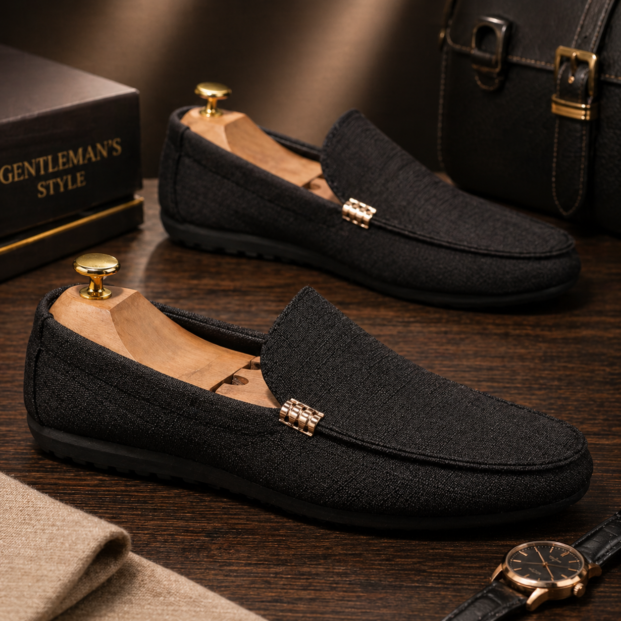 LAURENT MONACO | LOAFERS EN TOILE POUR HOMMES