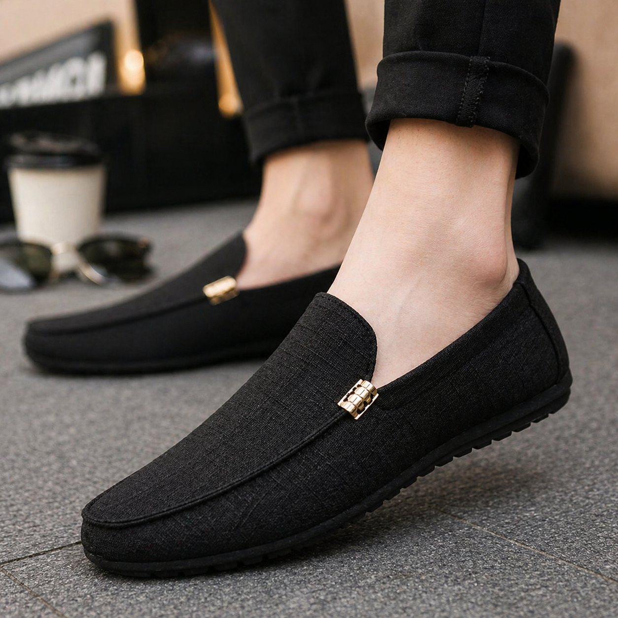 LAURENT MONACO | LOAFERS EN TOILE POUR HOMMES
