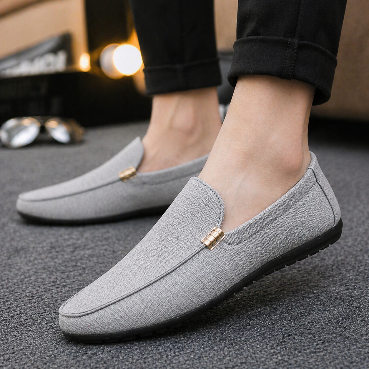 LAURENT MONACO | LOAFERS EN TOILE POUR HOMMES