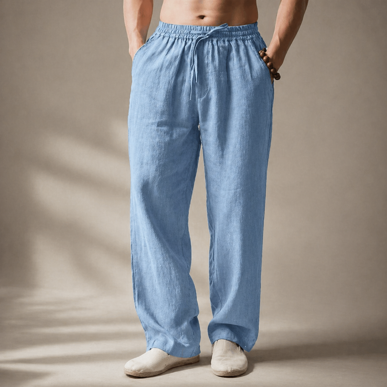 LAURENT MONACO | PANTALONS EN LIN CLASSIQUES POUR HOMMES
