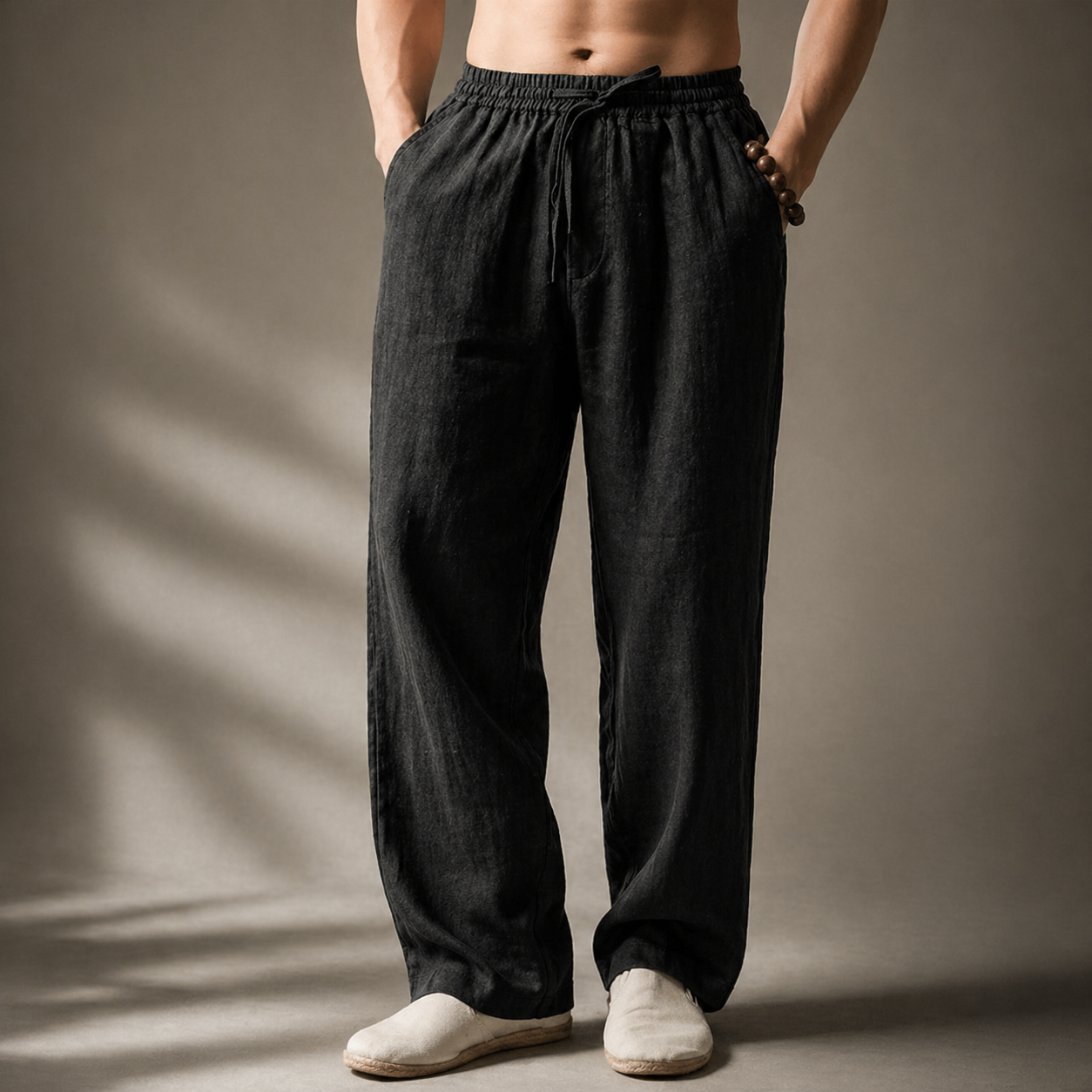 LAURENT MONACO | PANTALONS EN LIN CLASSIQUES POUR HOMMES
